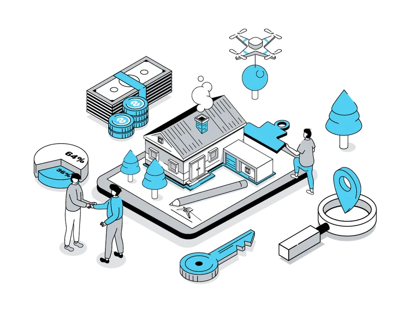 Illustration of property investment and financial planning